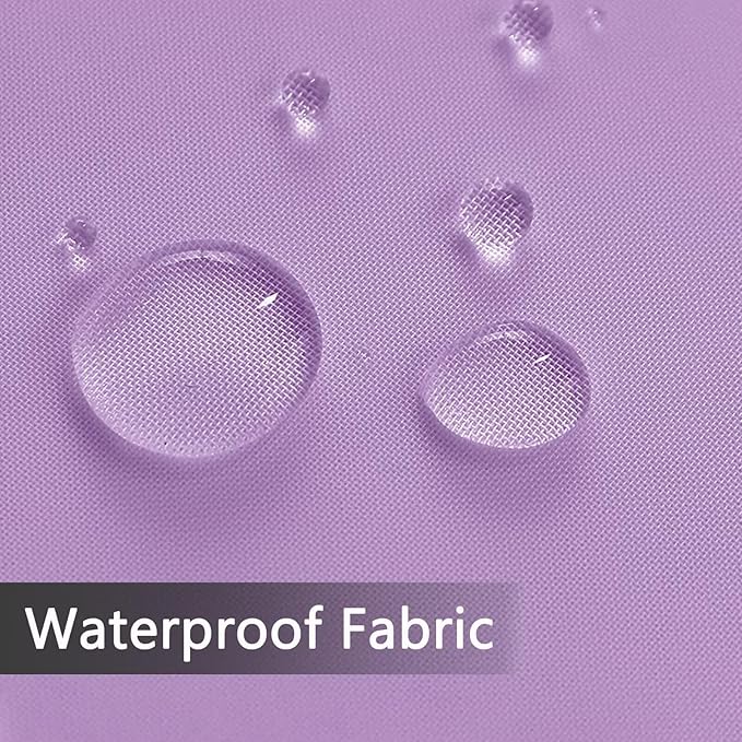 SpaceDresser Waterproof Outdoor Sheer Curtains for Patio - 2 Panels Rod Pocket Indoor Voile Sheer Curtain for Living Room,52W x 120L inch,Lavender