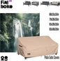 Sofa Cover for 3-Seater Outdoor Couch, Light Brown Oxford Fabric