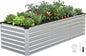 INNO STAGE 8x3x2ft Galvanized Raised Garden Bed, Raised Garden Bed Kit-Metal Planter Box Outdoor, Planting for Vegetables, Fruits, Herbs, Flowers, Silver
