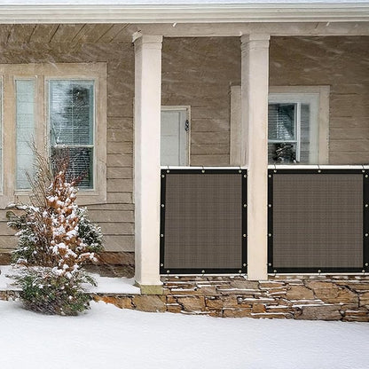 UPGRADE Privacy Fence Screen 4'x36' Brown Outdoor 90% Visibility Blockage 170 GSM Mesh Shade Cover Panels for Backyard,Balcony,Home Decoration with Zip Ties,Customized Avaliable