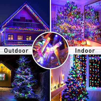 String Lights 163 ft Multicolor 500 LED, 8 Modes and Timer