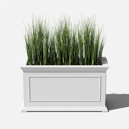 Veradek Brixton Series Long Plastic Planter - Large Planter Box for Indoor or Outdoor Patio/Balcony | Durable All-Weather Use with Drainage Holes | Classic Estate Design for Flowers, Trees, Shrubs