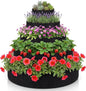 5 Tiered Strawberry Planter for Outdoor Plants, 39 Inch Heavy Duty Strawberry Tower Planter Grow Bags, Breathable Non Woven Fabric Raised Garden Bed for Vegetables Flower Herbs Gardening