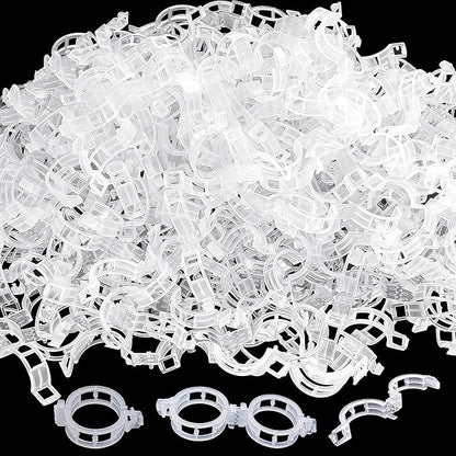 Anyumocz 400Pcs Plant Support Garden Clips,Plastic Grape Tomato Support Clip,Vegetable Vine Clips for Climbing Plants,Outdoor,Indoor(White)