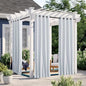 NICETOWN 2 Panels Outdoor Curtains with Grommet & Back Tab on top and Bottom for Patio Waterproof, Windproof Privacy Cold & Heat Blocking for Cabana/Gazebo with Fixed Rope, W46 x L80, Greyish White