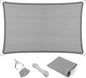 Eden's Decor Straight Flat-Edged Sun Shade Sail Rectangular 6' x 13' Grey UV-Blocking Outdoor Canopy Fabric Cloth Awning for Pergola Patio Garden Backyard Custom Size