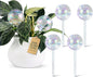 Large Extra-Thick Clear Glass Plant Watering Globes, Rainbow Gradient Self Watering Devices for Indoor & Outdoor Plants, AutomaticWaterer Spikes, Perfect for Daily or Vacation Use, 6-Pack
