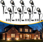 L LOHAS LED 5W Low Voltage Landscape Lighting, Christmas Outdoor Spot Lights with Connectors, 12V 24V IP66 Waterproof 3000K Warm White Plug in Spotlights for Yard, Garden, Pathway, House (8 Pack)