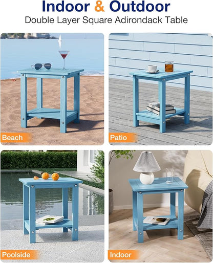 YEFU Outdoor Side Table for Patio: 16" HIPS Weather - Image 7