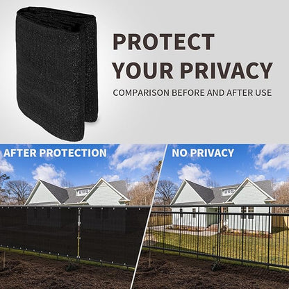 LOVE STORY Custom Size 2'6''x29' Black Balcony Privacy Screen,UV Block Privacy Fence Screen,90% Shield for Outdoor Pool Garden Apartment Railing