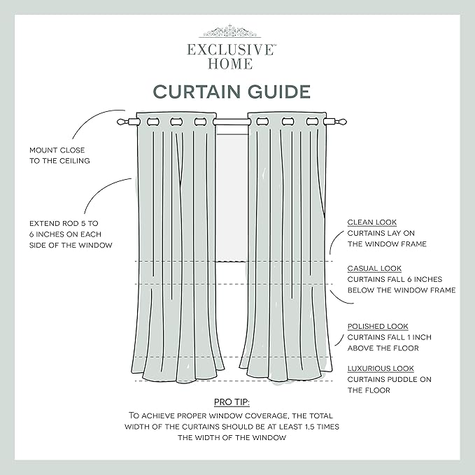 Exclusive Home Canopy Stripe Indoor/Outdoor Grommet Top Curtain Panel, 54"x108", Teal / White, Set of 2