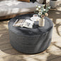 UPHA Outdoor Round Coffee Table, Small Modern Minimalist Accent Tables, Low Light Concrete Center Table for Living Room, Outside Patio, Deck, 28×28×13, Dark Grey
