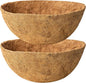 2 Pack 16 Inch Round Replacement Coco Liners for Hanging Basket Natural Coconut Fiber Liner for Flower Planter Coco Coir Pots for Outdoor Garden Plants