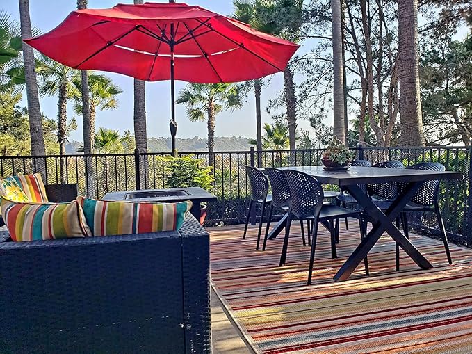 Patio Dining Chairs, Set of 2 Black Stackable Plastic Chairs