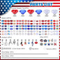 Decorative Garden Stakes DIY Fairy Wand Kit, Red White Blue Beads
