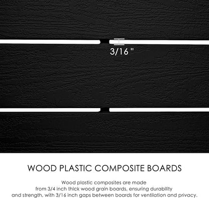 Kozyard 50" W x 48" H Privacy Screens Fence Panel Specifically for Hard Surfaces, Aluminum Post, Air Conditioner Fence Panels, Pool Equipment Enclosure, Trash Can Screens Fence, with Base. 3 Panels