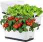 Window Box Planter 6 Pcs, 18 Inches Rectangle Flower Pots with Drainage Holes and Trays, Vegetable Planters for Windowsill Patio Garden Balcony Home Porch Yard Indoor Outdoor (White, 18*10*6 inch)