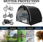 Portable Bike Shed with Window, 210D Oxford Waterproof, Black