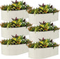 Garvee 6 Pack Galvanized Raised Garden Bed, 8x4x2 ft Metal Planter Box for Flowers Herbs Vegetables, Rust-Resistant Raised Garden Beds for Gardening, Easy Assembly Outdoor Garden Box & Planters,Beige