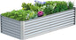 8x2x2FT Galvanized Raised Garden Bed,Galvanized Planter Boxes Outdoor, Large Metal Raised Garden Beds for Vegetables-Silver