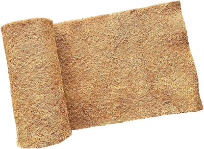 14x100 Inch Coconut Liner Roll for Planters Flower Basket Natural Coco Fiber Liners for Indoor & Outdoor Plants DIY Coir Fibre Mat Sheet for Animal Pet Pad Reptile Carpet Garden Decor