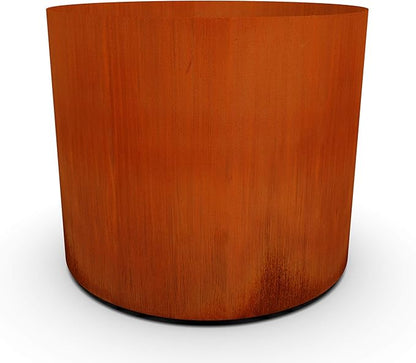 Plantercraft Extra Large Corten Steel Planter - 42x36 Large Round Planters for Outdoor Plants - Modern Metal Statement Piece for Commercial & Residential Patios or Entryways