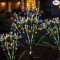 Garden Decor Outdoor Lights, Solar Garden Lights for Christmas Outside 6-Pack Fairy Firework Decorative, Solar Powered Decor for Yard Pathway Flowerbed Planter Balcony Patio, Multicolor