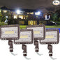 CINOTON 20W LED Flood Lights Outdoor, IP65 Waterproof Exterior Security Wall Lights with 180°Knuckle, 2800LM 120V Outside Aluminum Lighting Fixture for Buidings Garage Doorway 5000K 4 Pack, UL Listed