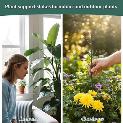 Grevosea 5 Pack Plant Support Stakes, Stackable Monstera Plant Supports for Indoor Outdoor Plants Garden Stakes Trellis for Climbing and Potted Plants Pothos Flowers