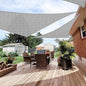 Patio Paradise 20' x 20' x 19'10" Sun Shade Sail Triangle Canopy, Permeable Shade Cloth Fabric Sunlight Block Patio Cover HDPE Deck Awning for Outdoor Backyard Pergolas Roof Shading, Light Gray
