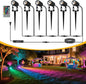 L LOHAS LED RGB Dusk to Dawn Low Voltage Landscape Lighting, IP65 Outdoor Spotlight with Transformers&Remote Control, Color Changing Timing Plug in Spotlights for Yard Backyard Pathway 6Pack