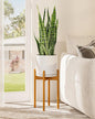 Adjustable Plant Stand Indoor, Bamboo Plant Stand Fits 8 9 10 11 12 Inches, Small Corner Planter Holder for Indoor Plants, Single Floor Plant Stands for Living Room Balcony, Light Brown Tall
