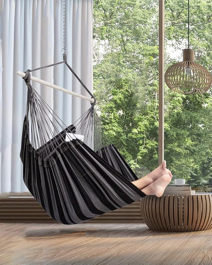 ADVOKAIR Hammock Chair Large 70.9"x47.2", 32% Bigger XXL Hanging Swing Chair with 500lbs Capacity, Heavy Duty Steel Spreader Bar, Extra Roomy Comfort for Adult Indoor Outdoor Bedroom Patio