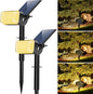102 LED Solar Spot Lights Outdoor Waterproof IP65, Adjustable Landscape Spotlights, [2 Pack/4 Modes] Auto On/Off Solar Powered Flood Lights for Outside Yard Garden Wall Pathway (Warm White)
