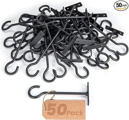6inch Plant Hooks 50Pack Hanging Plant Bracket Metal Plant Hanger Black