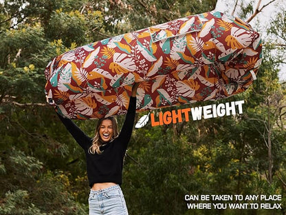WEKAPO Inflatable Couch Air Lounger Chair - Camping & Beach Accessories, Portable Blow up Sofa for Hiking, Lawn, Indoor/Outdoor Movies & Music Festivals. Lightweight and Easy to Set Up Air Hammock