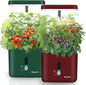2-Pack Indoor Planting System Smart Soil Growing Kit with 17-W LED Grow Light Automatic Timed Watering Planters Gift for Friends/Women (No Seeds&Soil)