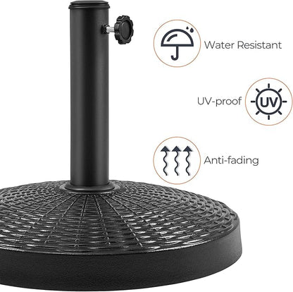 Yaheetech 31lbs Umbrella Base, Heavy Duty Patio Umbrella Base Stand, Round Resin Umbrella Base Stand, Outdoor Market Umbrella Base for Garden, Backyard, Beach