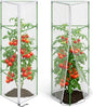 2 Pcs Garden Bird Netting for Triangle Plant Cage, 59" x 20" x 20" Tomato Cage Garden Net Cover with Zipper, Tomato Trellis Insect Bird Barrier Protection Mesh for Vertical Climbing Plant Vegetable