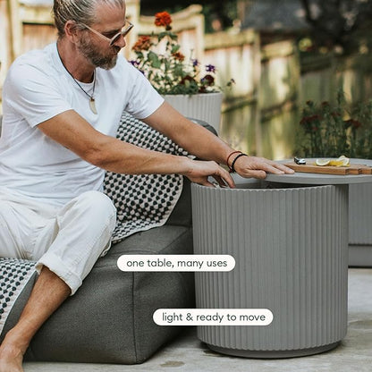 Veradek Outdoor Cooler Side Table - 2 in 1 - Designed for use as Outdoor Side Table, Patio Decor and Ice Chest