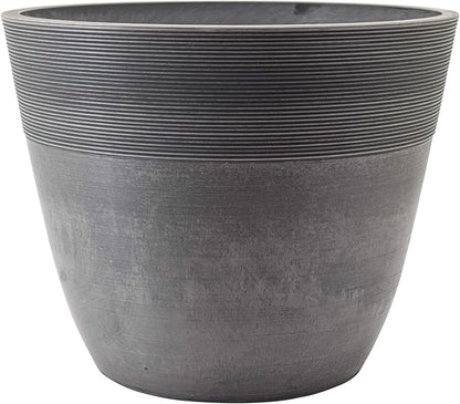 Arcadia Garden Products FM35CT Etched Pot 14x11-Cement