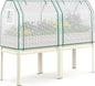 KING BIRD Large Raised Garden Bed with Netting Galvanized Elevated Planter Box with Legs 72×23×55 in for Backyard, Patio, Balcony, 700lb Capacity, Beige