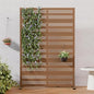 Casaphoria Metal Privacy Screen Outdoor, 72" H x 47" W Freestanding Decorative Privacy Screen for Patio Deck Balcony Garden with Stable Base, Brown-Harold
