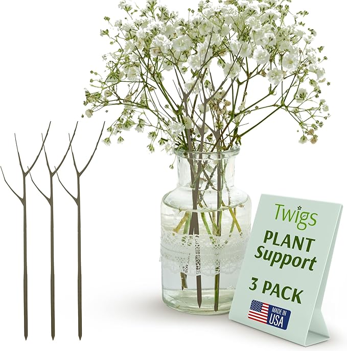 Plant Support Stakes for Indoor & Outdoor Use, Durable Trellis Alternative for Climbing & Potted Plants, Houseplant Stem Holder Structures - Moonstone, 3 Pack, 22" L, Original