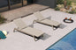 PURPLE LEAF Outdoor Chaise Lounge 2 Pieces Chair Patio Aluminum Recliner for Poolside with Adjustable Backrest Chairs Nurture Shale