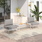 Sundale Outdoor 3 Pieces Patio Furniture Set, Metal Outdoor Sectional Sofa with Coffee Table, All-Weather Modern Outdoor Conversation Sets for Balcony, Porch, Poolside, Sunroom