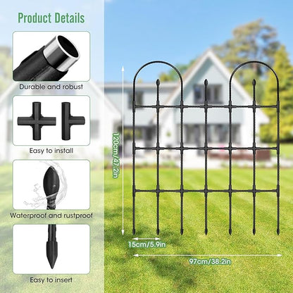2 Pack Trellis for Climbing Plants Outdoor,47.2" H Garden Trellis,Rustproof Garden Arch Trellis Cucumber Tomato Support Structure for Raised Bed