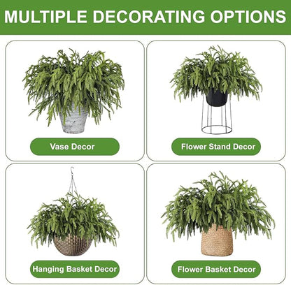 Artificial Pine Greenery Stems, 30 Pack, 18 Inch Green Polyethylene