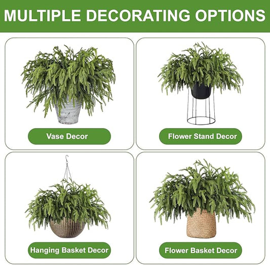 Artificial Pine Branches, 24 Pack, 18 Inch Green Polyethylene Stems