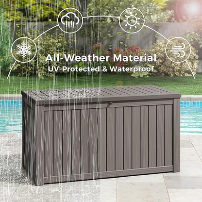 NUNU LAB 180 Gallon Outdoor Storage Box Waterproof, Outside Package Delivery - Image 4